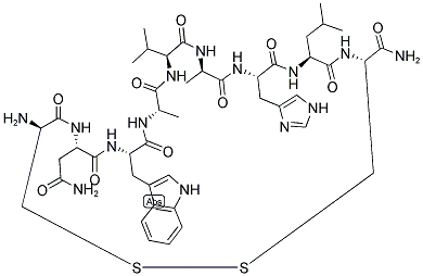 (D-CYS6,ASN7,D-ALA11,CYS14)-BOMBESIN (6-14) 结构式