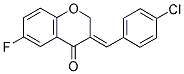 (E)-3-(4-CHLOROBENZYLIDENE)-6-FLUORO-2,3-DIHYDROCHROMEN-4-ONE 结构式