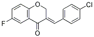 (E)-3-(4-Chlorobenzylidene)-6-fluoro-2,3-dihydrochromen-4-one 结构式
