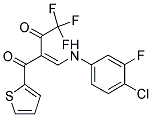 2-[(4-CHLORO-3-FLUOROANILINO)METHYLIDENE]-4,4,4-TRIFLUORO-1-(2-THIENYL)BUTANE-1,3-DIONE 结构式