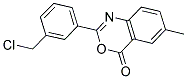 2-[3-(CHLOROMETHYL)PHENYL]-6-METHYL-4H-3,1-BENZOXAZIN-4-ONE 结构式