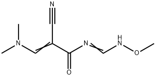 2-CYANO-3-(DIMETHYLAMINO)-N-[(METHOXYIMINO)METHYL]ACRYLAMIDE 结构式