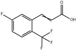 5-氟-2-(三氟甲基)肉桂酸 结构式