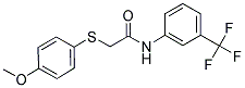 2-[(4-METHOXYPHENYL)SULFANYL]-N-[3-(TRIFLUOROMETHYL)PHENYL]ACETAMIDE 结构式