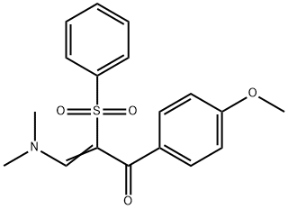 3-(DIMETHYLAMINO)-1-(4-METHOXYPHENYL)-2-(PHENYLSULFONYL)-2-PROPEN-1-ONE 结构式