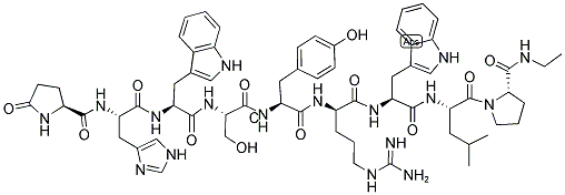 (DES-GLY10,D-ARG6,PRO-NHET9)-LHRH (SALMON) 结构式