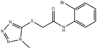 N-(2-BROMOPHENYL)-2-[(1-METHYL-1H-1,2,3,4-TETRAAZOL-5-YL)SULFANYL]ACETAMIDE 结构式