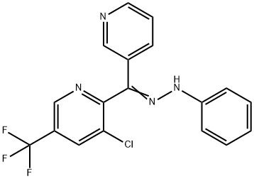 [3-CHLORO-5-(TRIFLUOROMETHYL)-2-PYRIDINYL](3-PYRIDINYL)METHANONE N-PHENYLHYDRAZONE 结构式