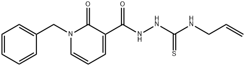 N-ALLYL-2-[(1-BENZYL-2-OXO-1,2-DIHYDRO-3-PYRIDINYL)CARBONYL]-1-HYDRAZINECARBOTHIOAMIDE 结构式