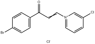 1-(4-BROMOPHENYL)-3-(3-CHLOROPYRIDINIUM-1-YL)PROP-2-EN-1-ONE CHLORIDE 结构式
