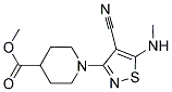 1-(4-氰基-5-(甲基氨基)异噻唑-3-基)哌啶-4-羧酸甲酯 结构式