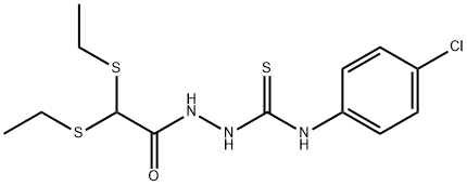 2-[2,2-Bis(ethylsulfanyl)acetyl]-N-(4-chlorophenyl)-1-hydrazinecarbothioamide 结构式