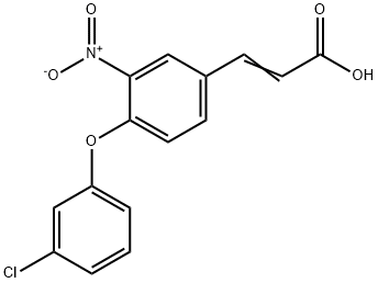 3-[4-(3-CHLOROPHENOXY)-3-NITROPHENYL]ACRYLIC ACID 结构式