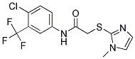 N-[4-Chloro-3-(trifluoromethyl)phenyl]-2-[(1-methyl-1H-imidazol-2-yl)sulfanyl]acetamide 结构式