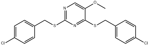 2,4-Bis[(4-chlorobenzyl)sulfanyl]-5-methoxypyrimidine 结构式