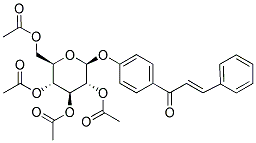 3,5-DI(ACETYLOXY)-2-[(ACETYLOXY)METHYL]-6-(4-CINNAMOYLPHENOXY)TETRAHYDRO-2H-PYRAN-4-YL ACETATE 结构式