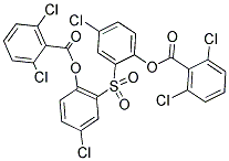 4-CHLORO-2-((5-CHLORO-2-[(2,6-DICHLOROBENZOYL)OXY]PHENYL)SULFONYL)PHENYL 2,6-DICHLOROBENZOATE 结构式