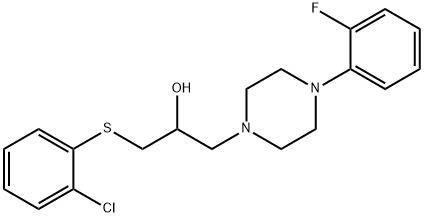 1-[(2-CHLOROPHENYL)SULFANYL]-3-[4-(2-FLUOROPHENYL)PIPERAZINO]-2-PROPANOL 结构式