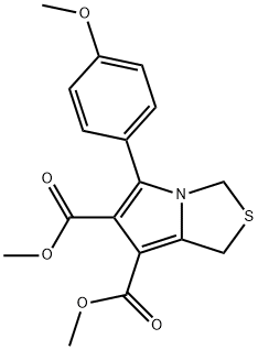 DIMETHYL 5-(4-METHOXYPHENYL)-1H-PYRROLO[1,2-C][1,3]THIAZOLE-6,7-DICARBOXYLATE 结构式