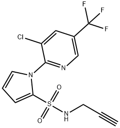 1-[3-CHLORO-5-(TRIFLUOROMETHYL)-2-PYRIDINYL]-N-(2-PROPYNYL)-1H-PYRROLE-2-SULFONAMIDE 结构式