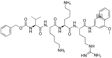 CBZ-VAL-LYS-LYS-ARG-4-METHOXY-BETA-NAPHTHYLAMIDE 结构式
