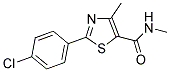 2-(4-CHLOROPHENYL)-N,4-DIMETHYL-1,3-THIAZOLE-5-CARBOXAMIDE 结构式