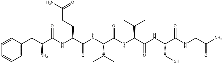 H-PHE-GLN-VAL-VAL-CYS-GLY-NH2 结构式