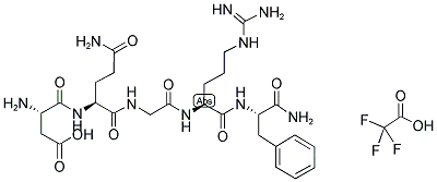 H-Asp-Gln-Gly-Arg-Phe-NH2 TFA 结构式