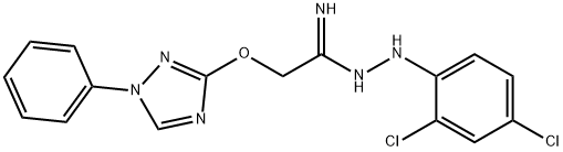 N'-(2,4-DICHLOROPHENYL)-2-[(1-PHENYL-1H-1,2,4-TRIAZOL-3-YL)OXY]ETHANIMIDOHYDRAZIDE 结构式