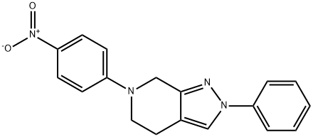 6-(4-Nitrophenyl)-2-phenyl-4,5,6,7-tetrahydro-2H-pyrazolo[3,4-c]pyridine 结构式