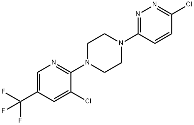 3-CHLORO-6-(4-[3-CHLORO-5-(TRIFLUOROMETHYL)-2-PYRIDINYL]PIPERAZINO)PYRIDAZINE 结构式