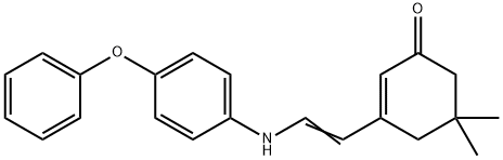 5,5-DIMETHYL-3-[2-(4-PHENOXYANILINO)VINYL]-2-CYCLOHEXEN-1-ONE 结构式