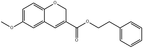 PHENETHYL 6-METHOXY-2H-CHROMENE-3-CARBOXYLATE 结构式