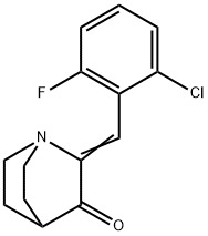 2-[(Z)-(2-CHLORO-6-FLUOROPHENYL)METHYLIDENE]-3-QUINUCLIDINONE 结构式