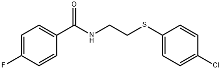 N-(2-[(4-CHLOROPHENYL)SULFANYL]ETHYL)-4-FLUOROBENZENECARBOXAMIDE 结构式