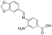 3-AMINO-4-(1-AZA-2-BENZO[3,4-D]1,3-DIOXOLEN-5-YLVINYL)BENZOIC ACID 结构式