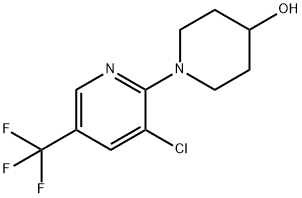 1-[3-CHLORO-5-(TRIFLUOROMETHYL)-2-PYRIDINYL]-4-PIPERIDINOL 结构式
