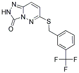 6-([3-(TRIFLUOROMETHYL)BENZYL]SULFANYL)[1,2,4]TRIAZOLO[4,3-B]PYRIDAZIN-3(2H)-ONE 结构式