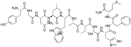 TYR-GLY-ASN-LEU-TRP-ALA-THR-GLY-HIS-PHE-MET-NH2 结构式