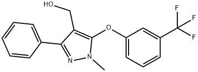 (1-METHYL-3-PHENYL-5-[3-(TRIFLUOROMETHYL)PHENOXY]-1H-PYRAZOL-4-YL)METHANOL 结构式