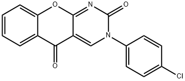 3-(4-CHLOROPHENYL)-2H-CHROMENO[2,3-D]PYRIMIDINE-2,5(3H)-DIONE 结构式