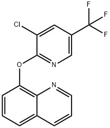 3-CHLORO-2-(8-QUINOLYLOXY)-5-(TRIFLUOROMETHYL)PYRIDINE 结构式