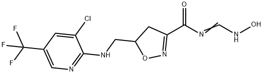 5-(([3-CHLORO-5-(TRIFLUOROMETHYL)-2-PYRIDINYL]AMINO)METHYL)-N-[(HYDROXYAMINO)METHYLENE]-4,5-DIHYDRO-3-ISOXAZOLECARBOXAMIDE 结构式