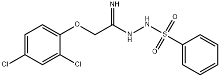 N'-[2-(2,4-DICHLOROPHENOXY)ETHANIMIDOYL]BENZENESULFONOHYDRAZIDE 结构式