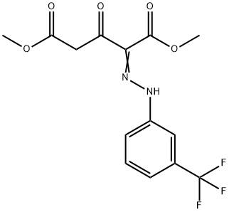DIMETHYL 3-OXO-2-(2-[3-(TRIFLUOROMETHYL)PHENYL]HYDRAZONO)PENTANEDIOATE 结构式