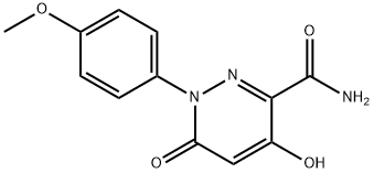 4-羟基-1-(4-甲氧基苯基)-6-氧代-1,6-二氢哒嗪-3-甲酰胺 结构式