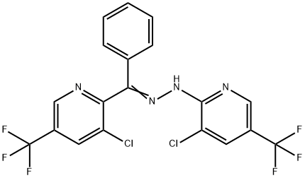 [3-CHLORO-5-(TRIFLUOROMETHYL)-2-PYRIDINYL](PHENYL)METHANONE N-[3-CHLORO-5-(TRIFLUOROMETHYL)-2-PYRIDINYL]HYDRAZONE 结构式