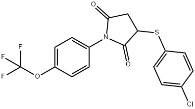3-[(4-Chlorophenyl)sulfanyl]-1-[4-(trifluoromethoxy)phenyl]dihydro-1H-pyrrole-2,5-dione 结构式