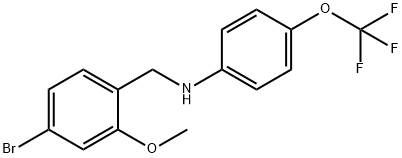 N-(4-BROMO-2-METHOXYBENZYL)-4-(TRIFLUOROMETHOXY)ANILINE 结构式