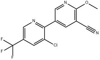 2-METHOXY-3-CYANO-5-(3-CHLORO-5-TRIFLUOROMETHYL-2-PYRIDYL)PYRIDINE 结构式